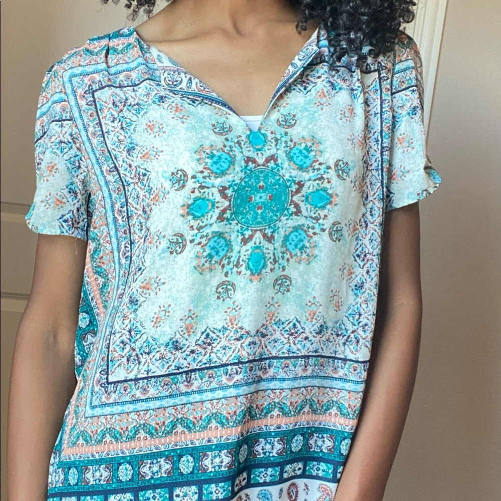 DR2 • Teal Blouse • Size: Small